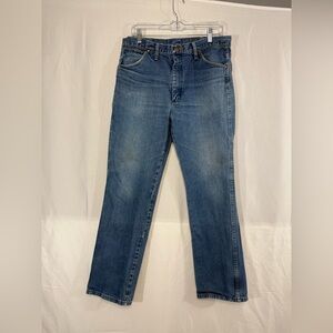Wrangler Men 34x32 Denim leather‎ badge